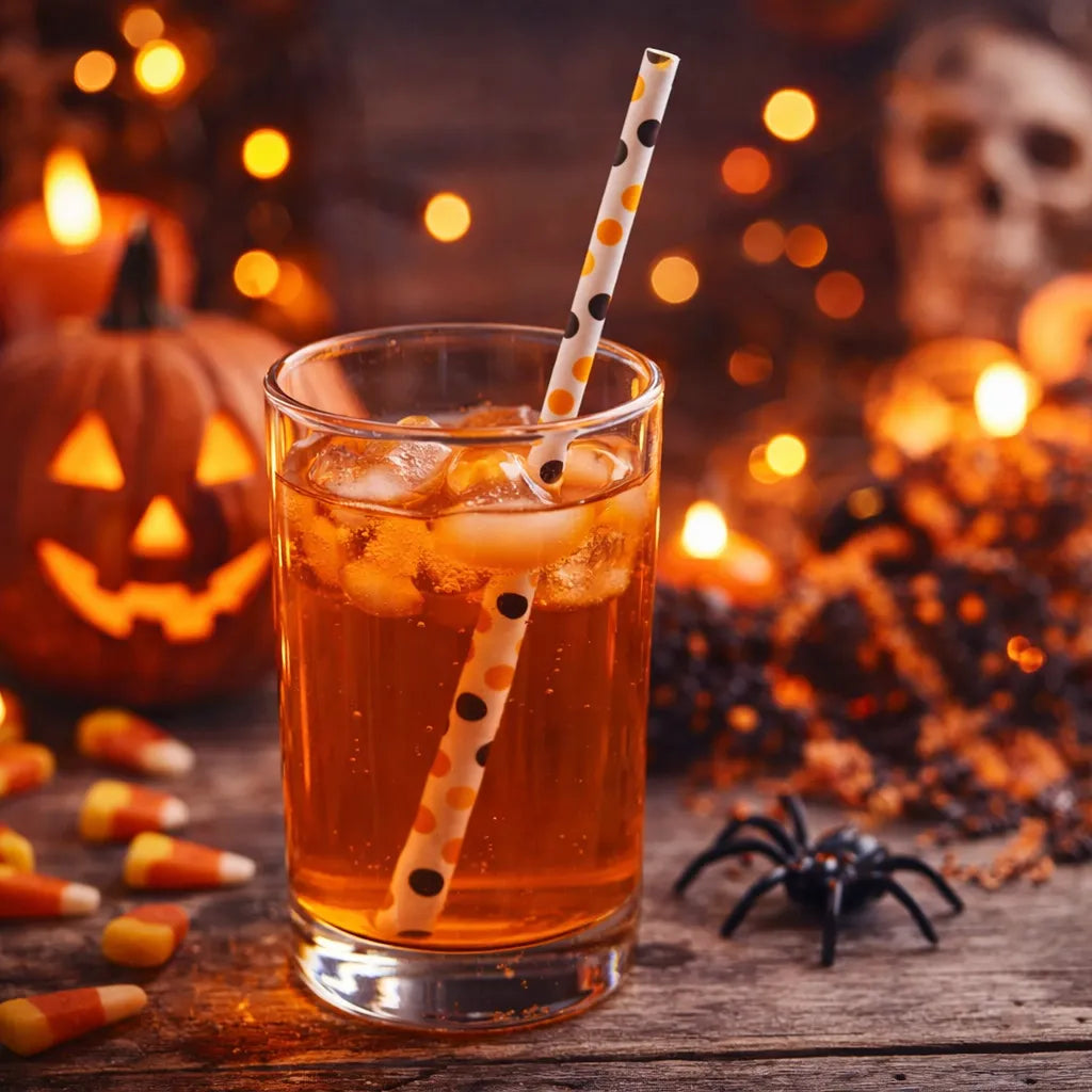 Paille Halloween à Pois