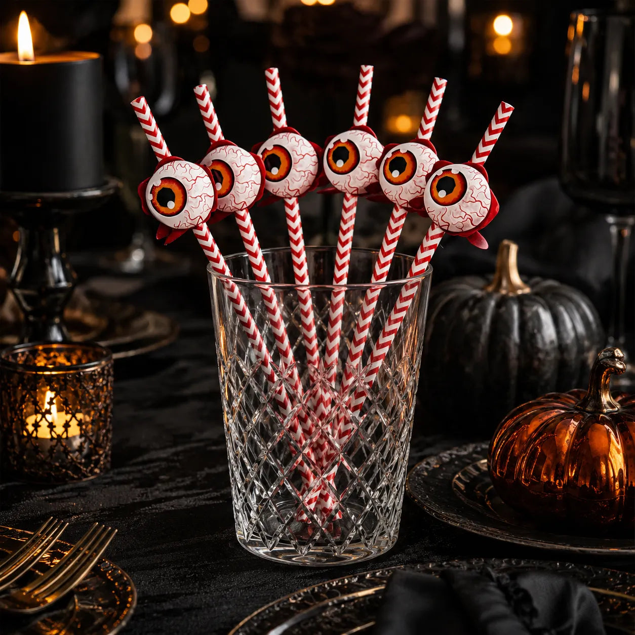 Paille Halloween Œil terrifiant