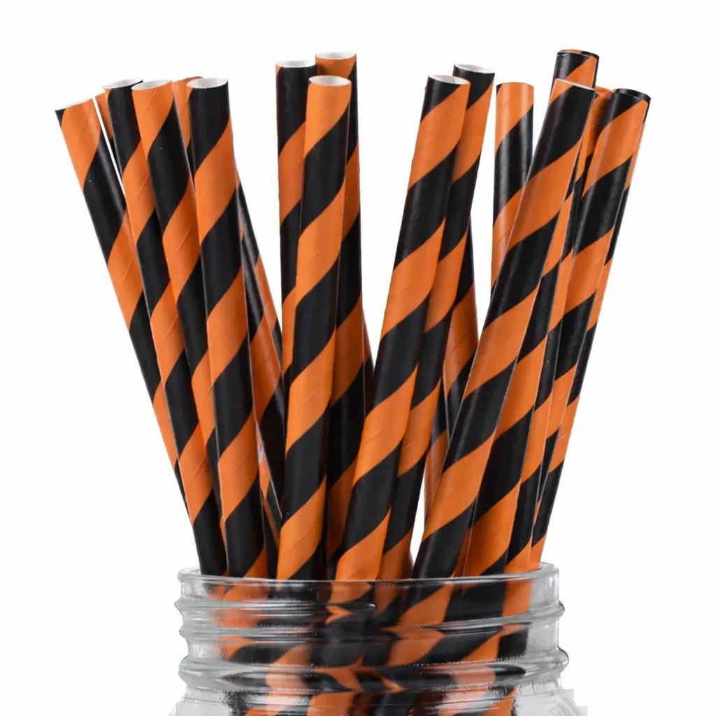 Paille Noire et Orange pour Halloween Chic