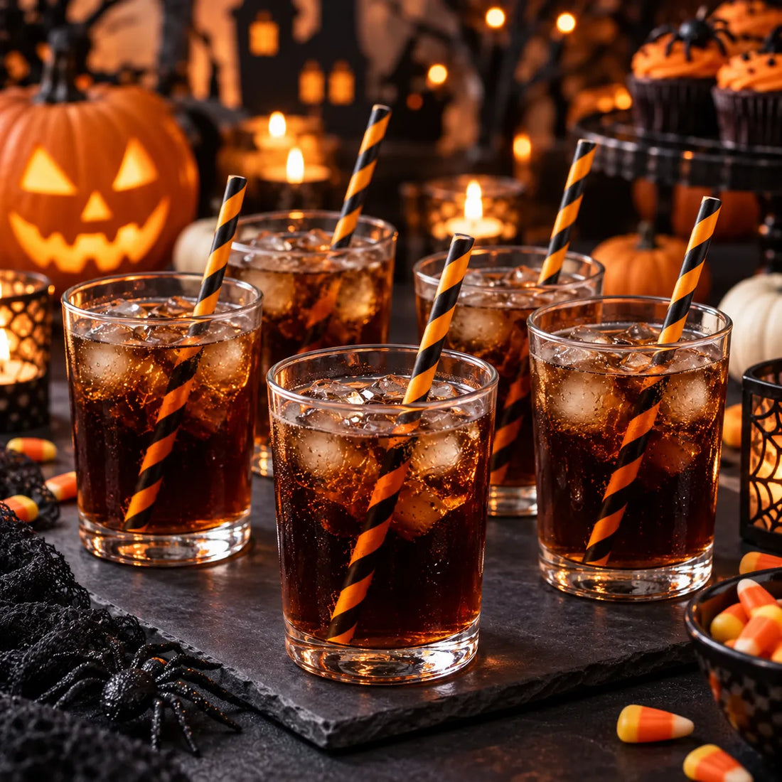 Paille Noire et Orange pour Halloween festive