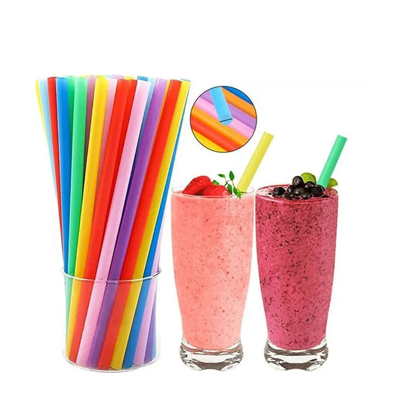 Paille en Plastique Colorée épaisse de qualité