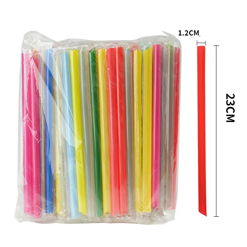 Paille en Plastique Colorée épaisse stylé