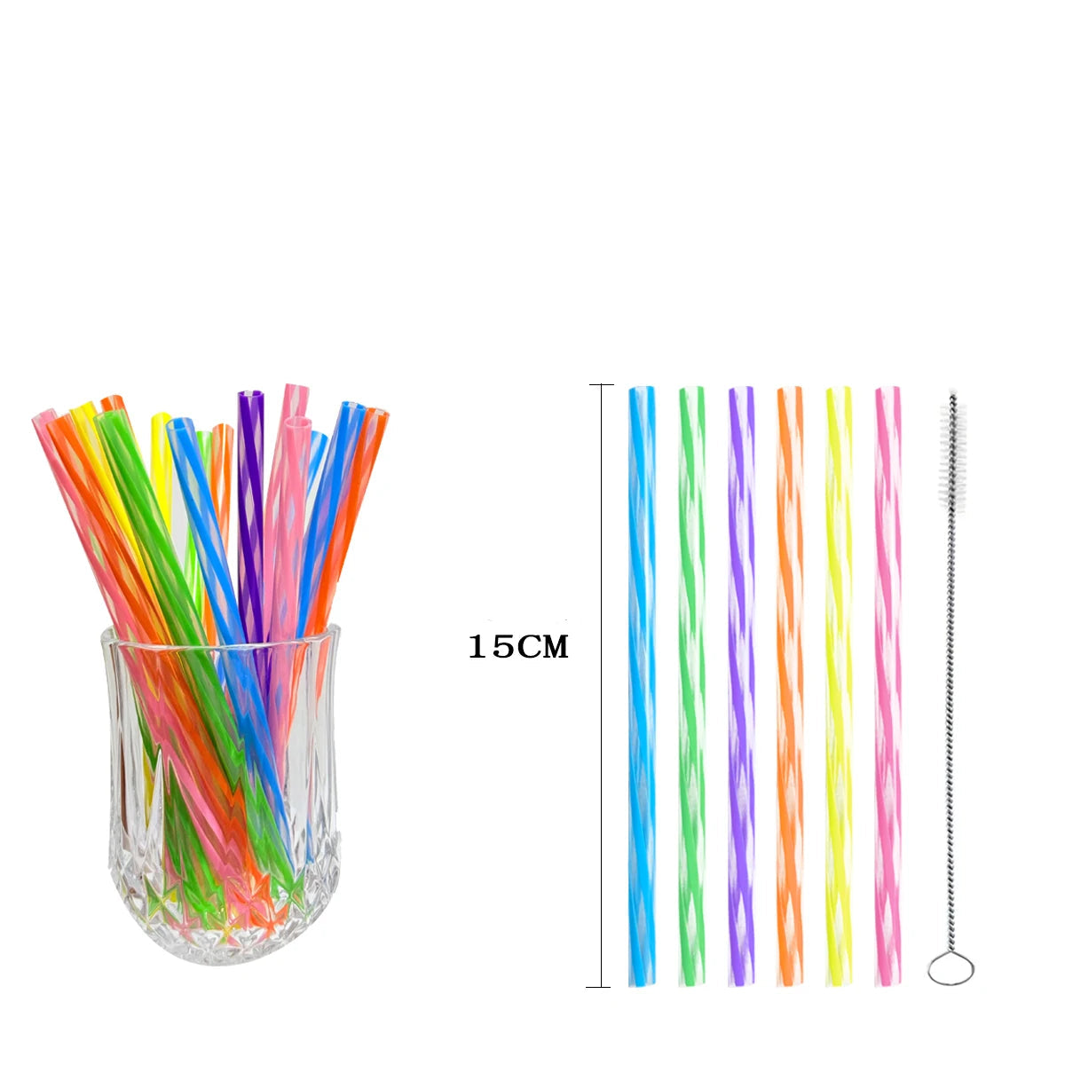 Paille en Plastique Courte