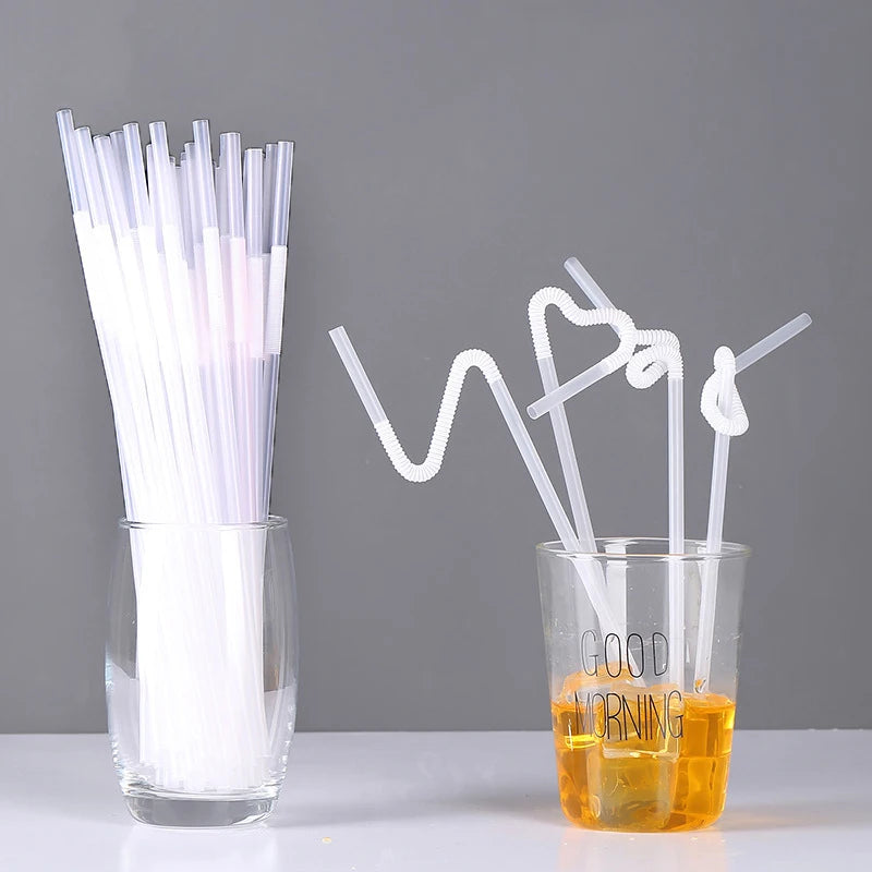 Paille en Plastique Transparente