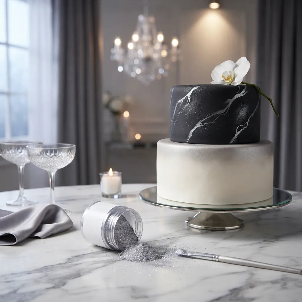 Paillettes Gâteau Argenté Design