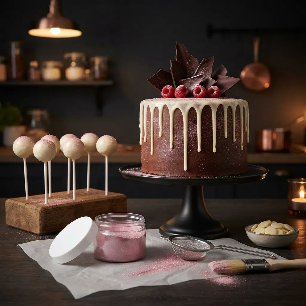 Paillettes Rose Gâteau Design