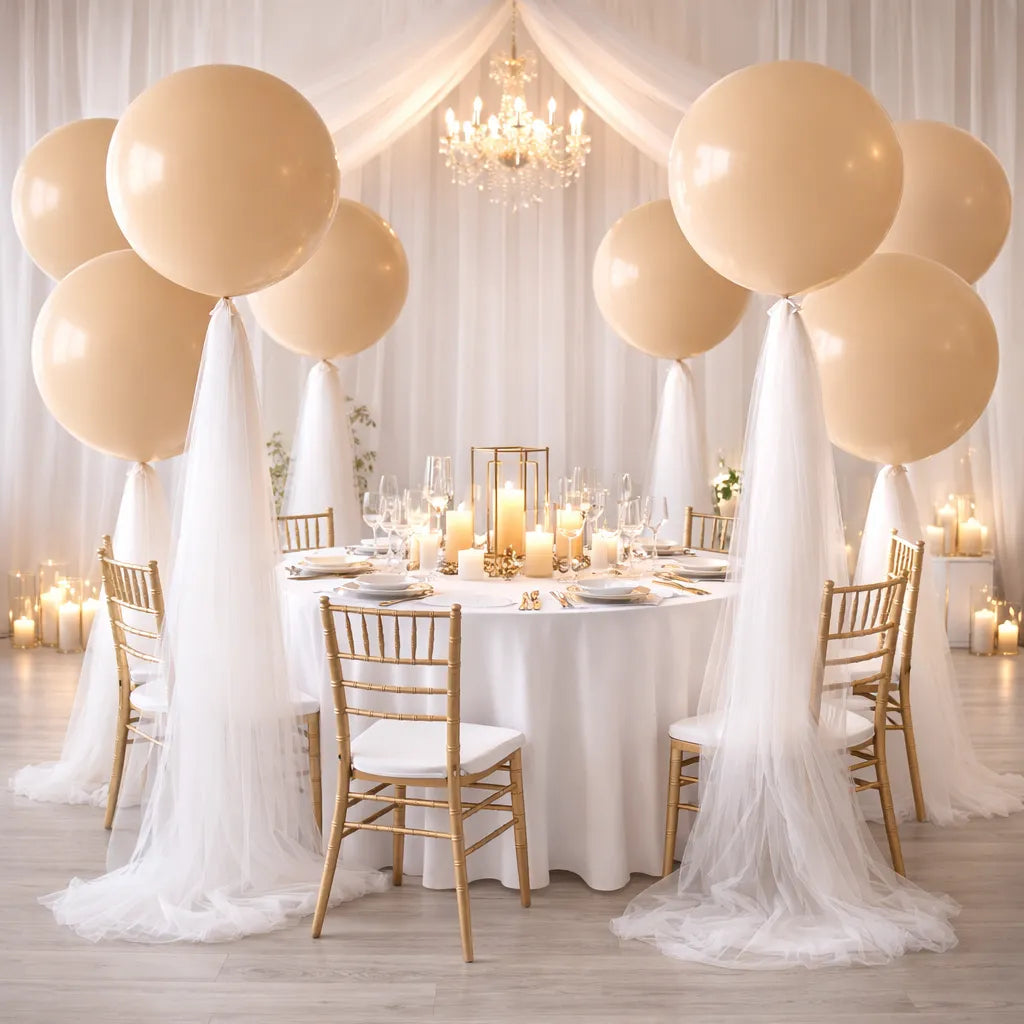 Paire de Ballons Géants Mariage Nude