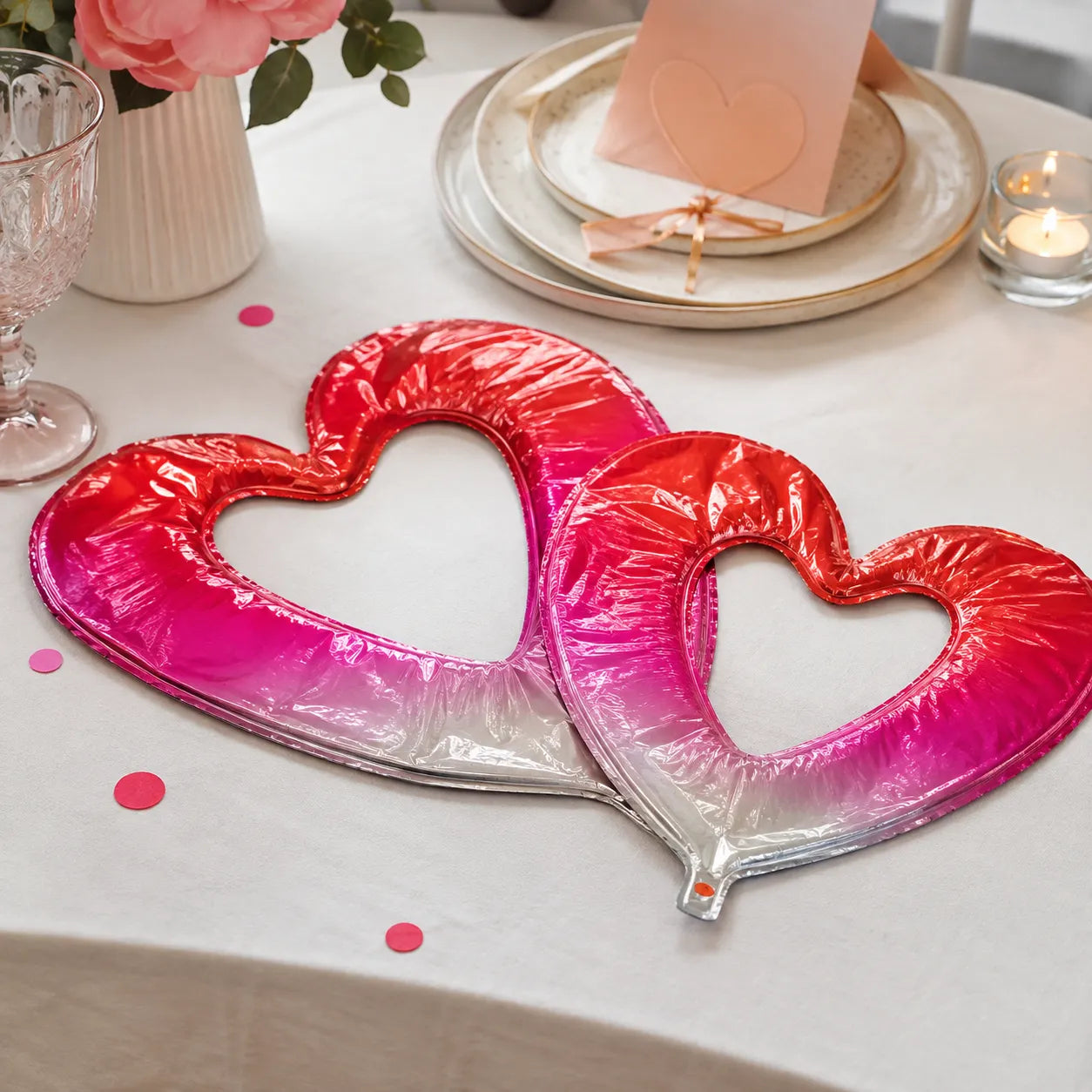 Paire de Ballons XXL Cœur Dégradé Pratique