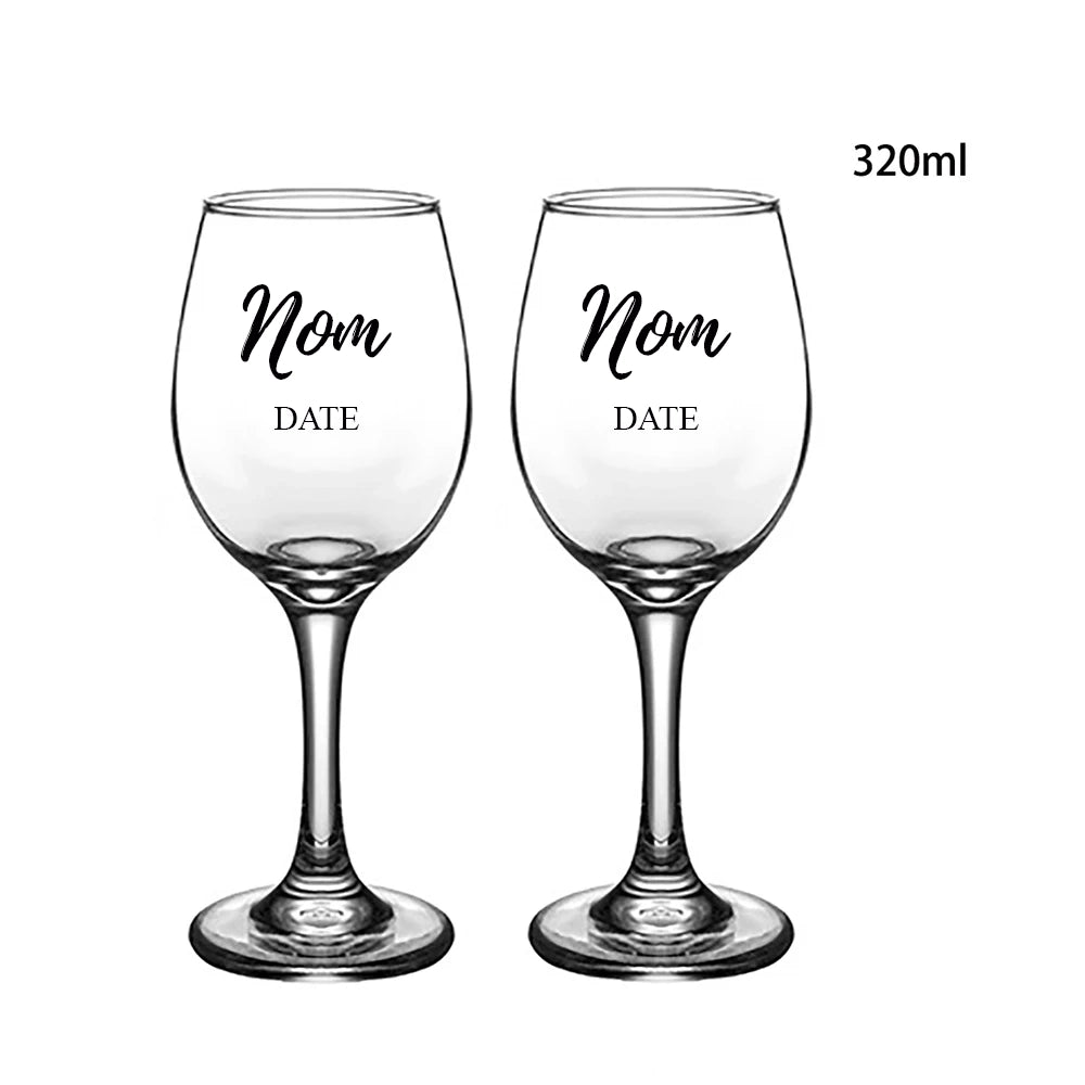 Paire de Verres à Personnaliser Mariage Classe