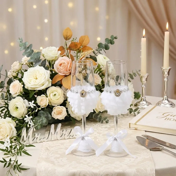 Paire de Verres Raffinés pour Mariés