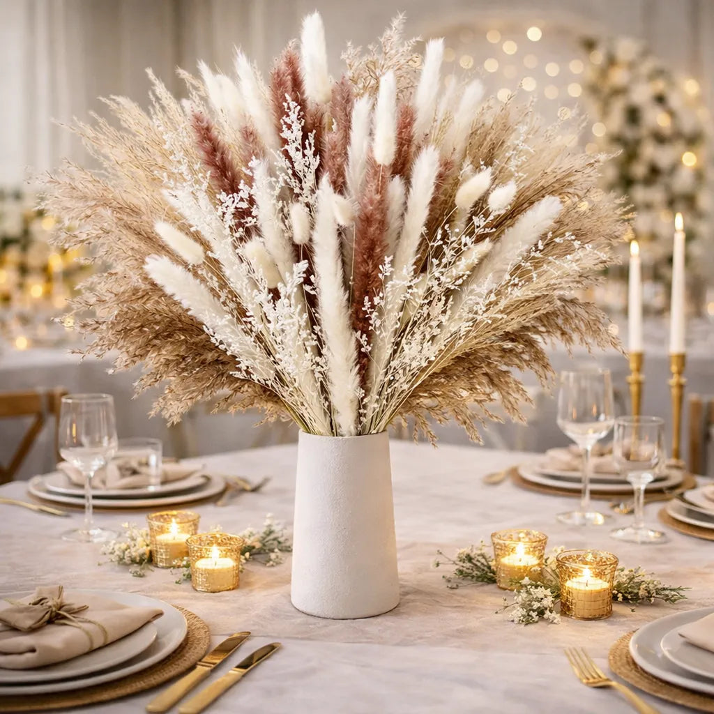 Pampas Séchées Pour Centre de Table Mariage
