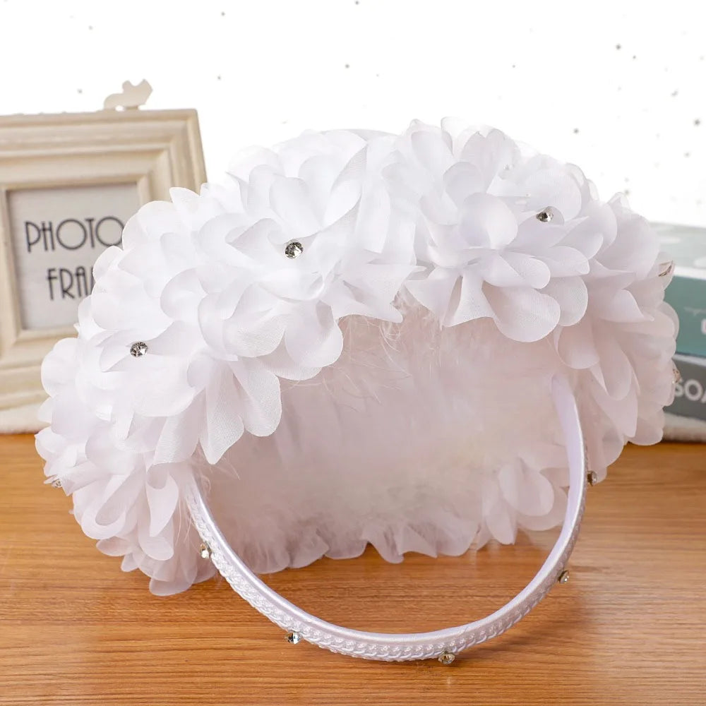Panier à Pétales Blanc Raffiné Durable