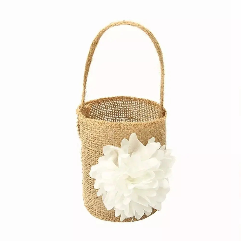 Panier à Pétales Bohème en Jute Chic