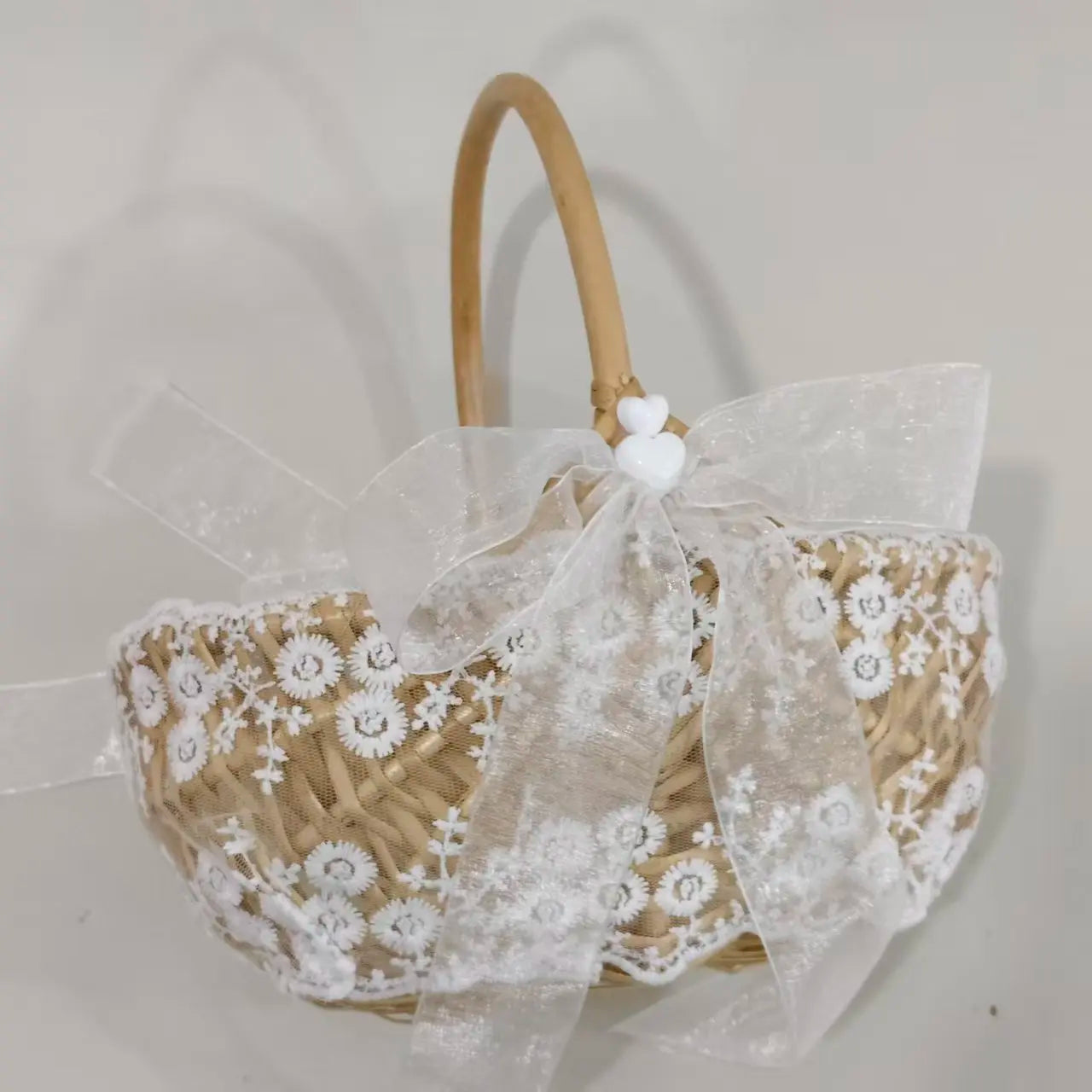 Panier à Pétales Champêtre à Dentelles Durable