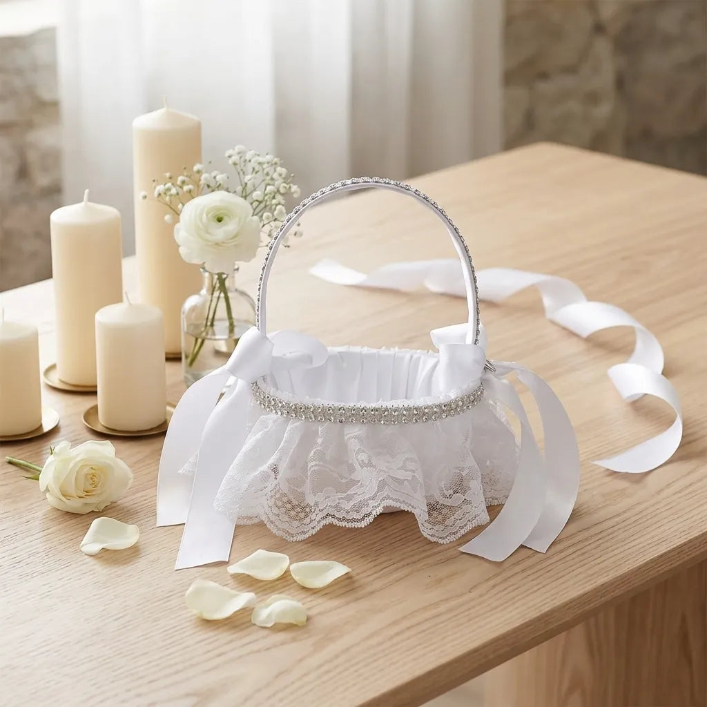 Panier à Pétales à Diamants romantique