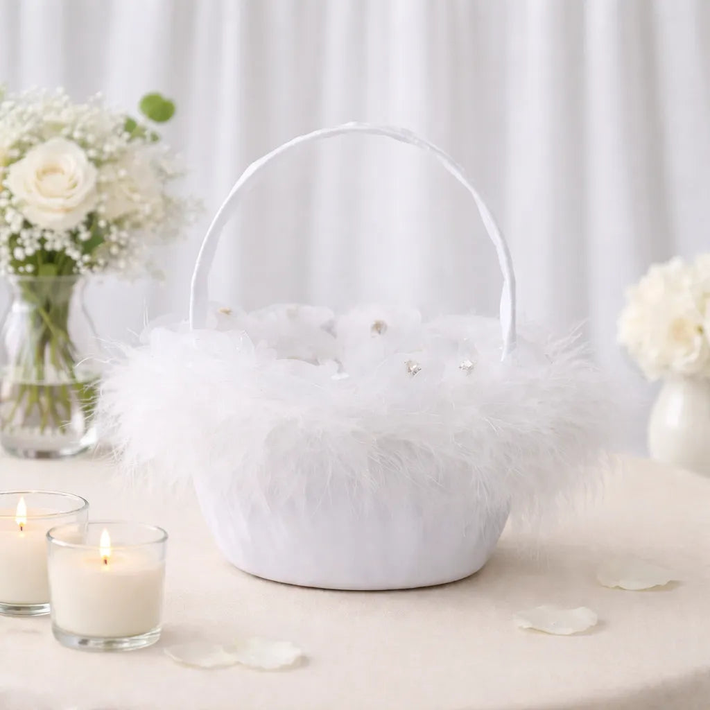 Panier à Pétales à Plumes élégant