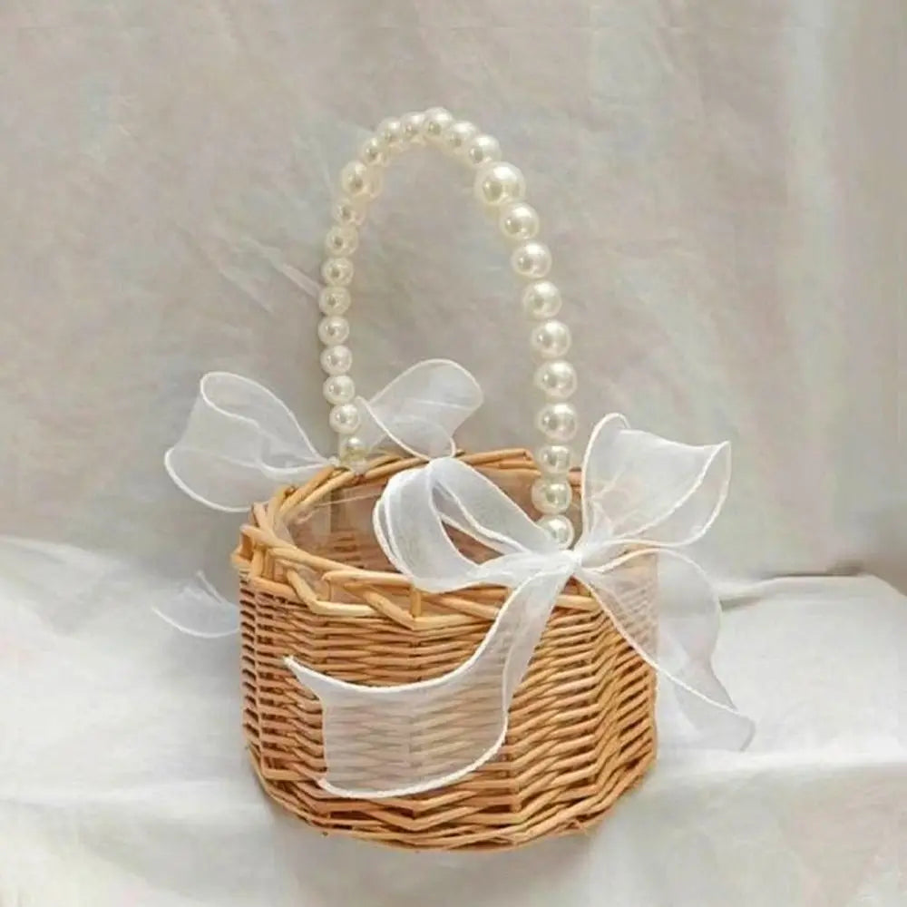Panier à Pétales en Osier Chic
