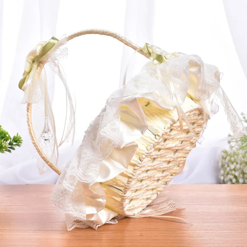 Panier en Dentelles Romantique pour Pétales Unique