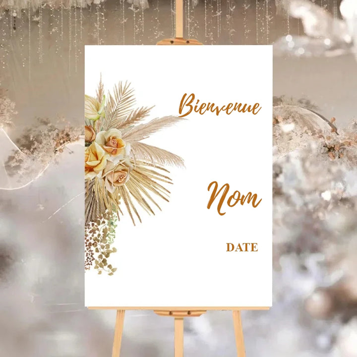 Panneau Bienvenue Mariage Toile