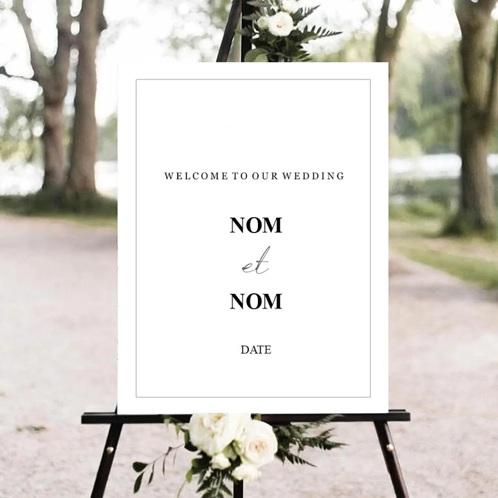 Panneau de Bienvenue Mariage Minimaliste