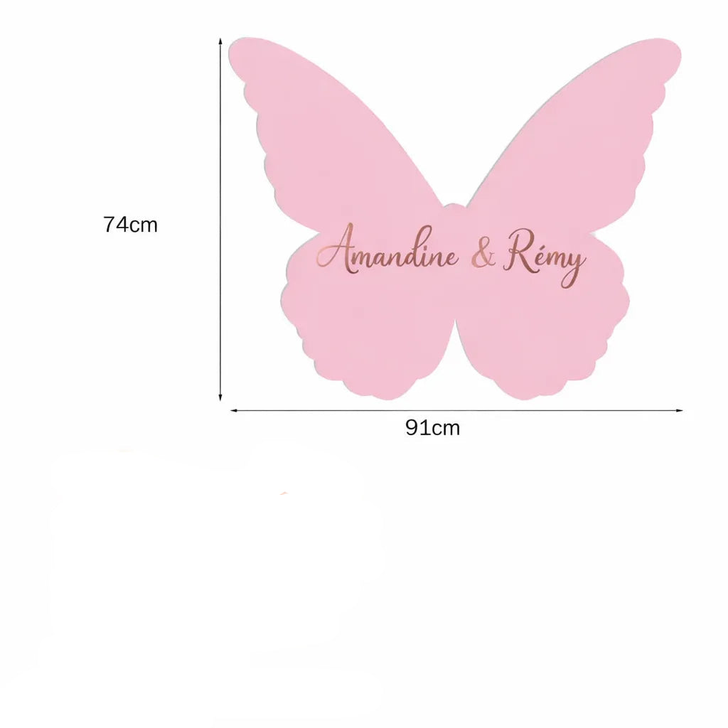 Panneau de Bienvenue Mariage Papillon Unique