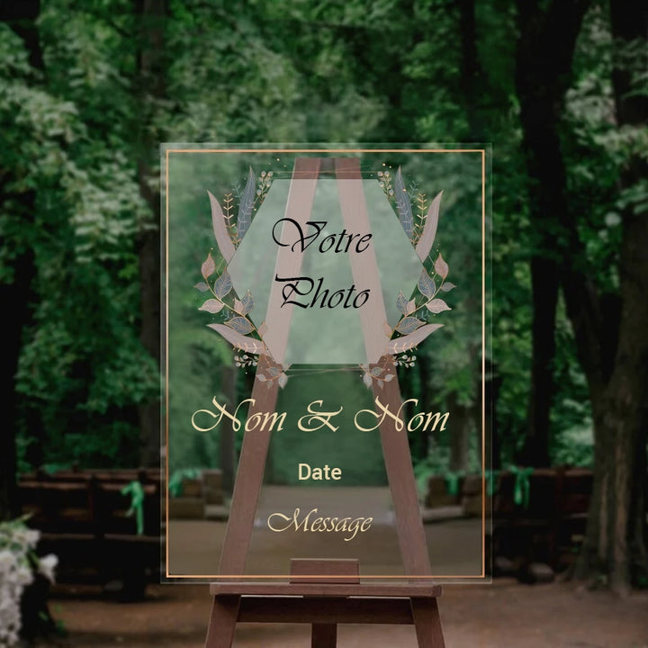 Panneau de Bienvenue Mariage Plexi