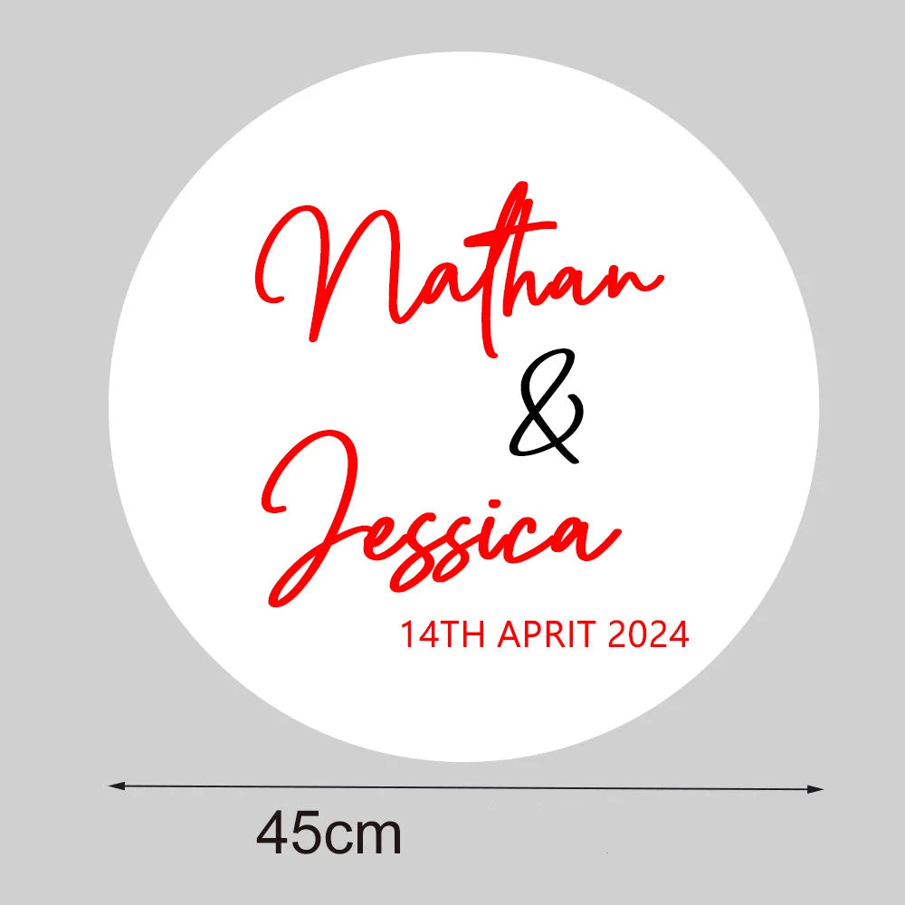 Panneau de Bienvenue Mariage Ronde Unique