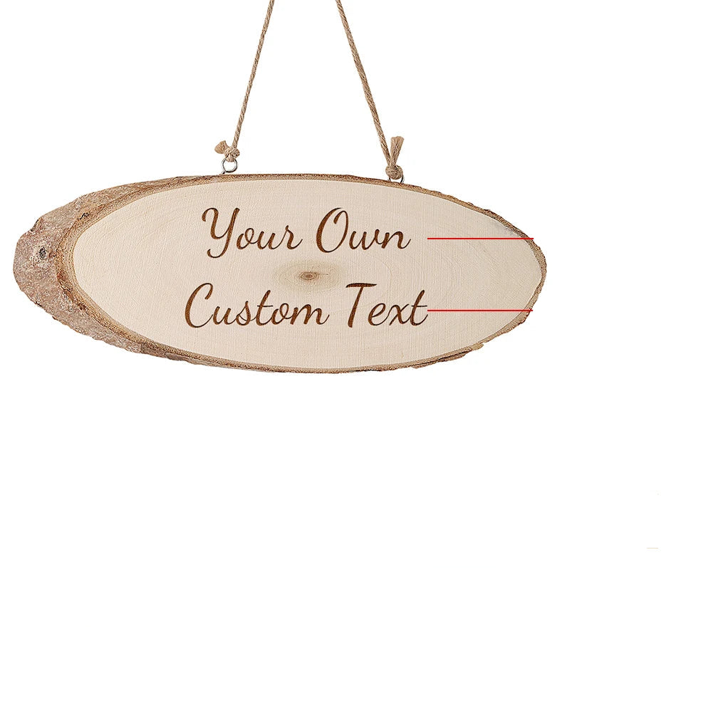 Panneau de Bienvenue Mariage en Rondin de Bois Unique