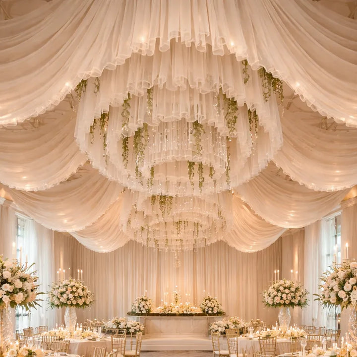 Panneau de Drapé Champagne Tutu Pour Plafond