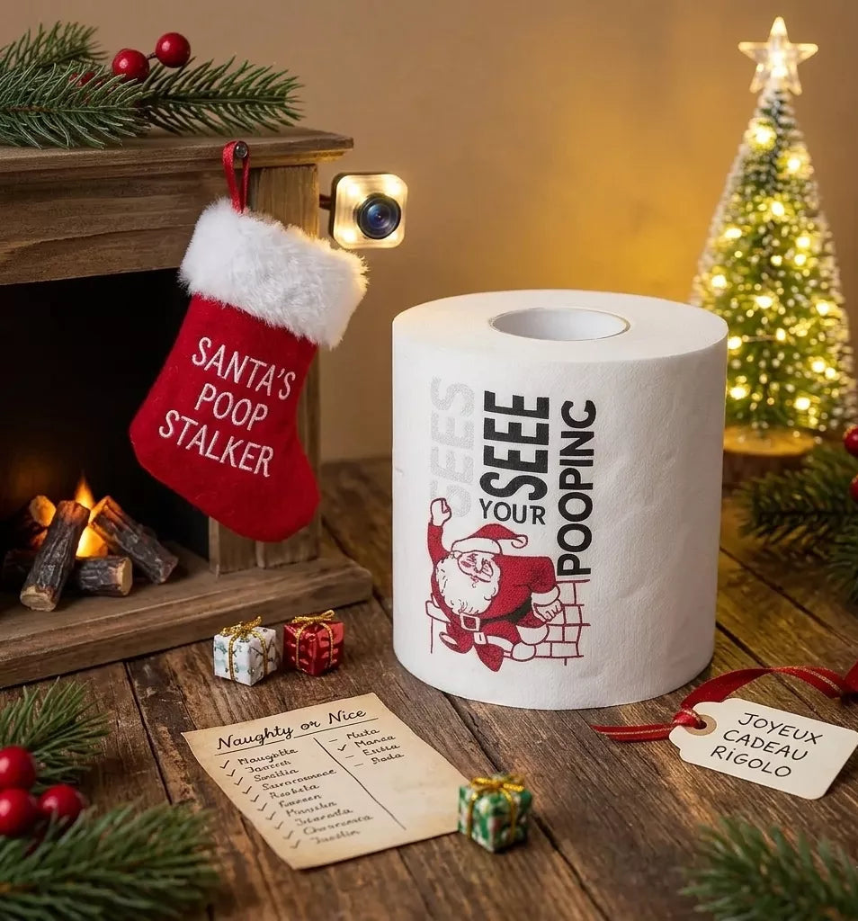Papier Toilette Noël Cheminée Chic