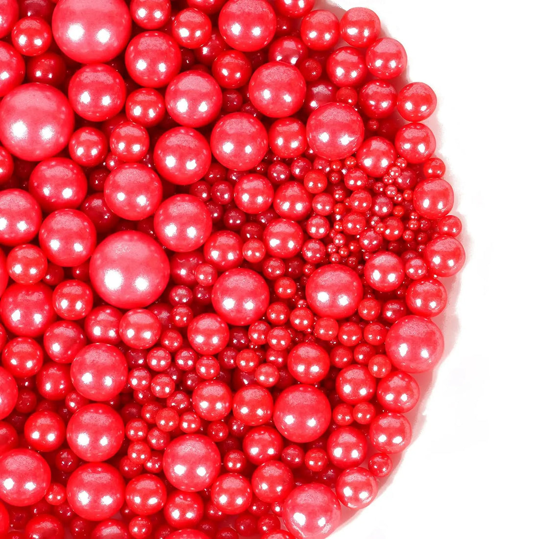 Perles Déco Gâteau Comestibles Rouges Design