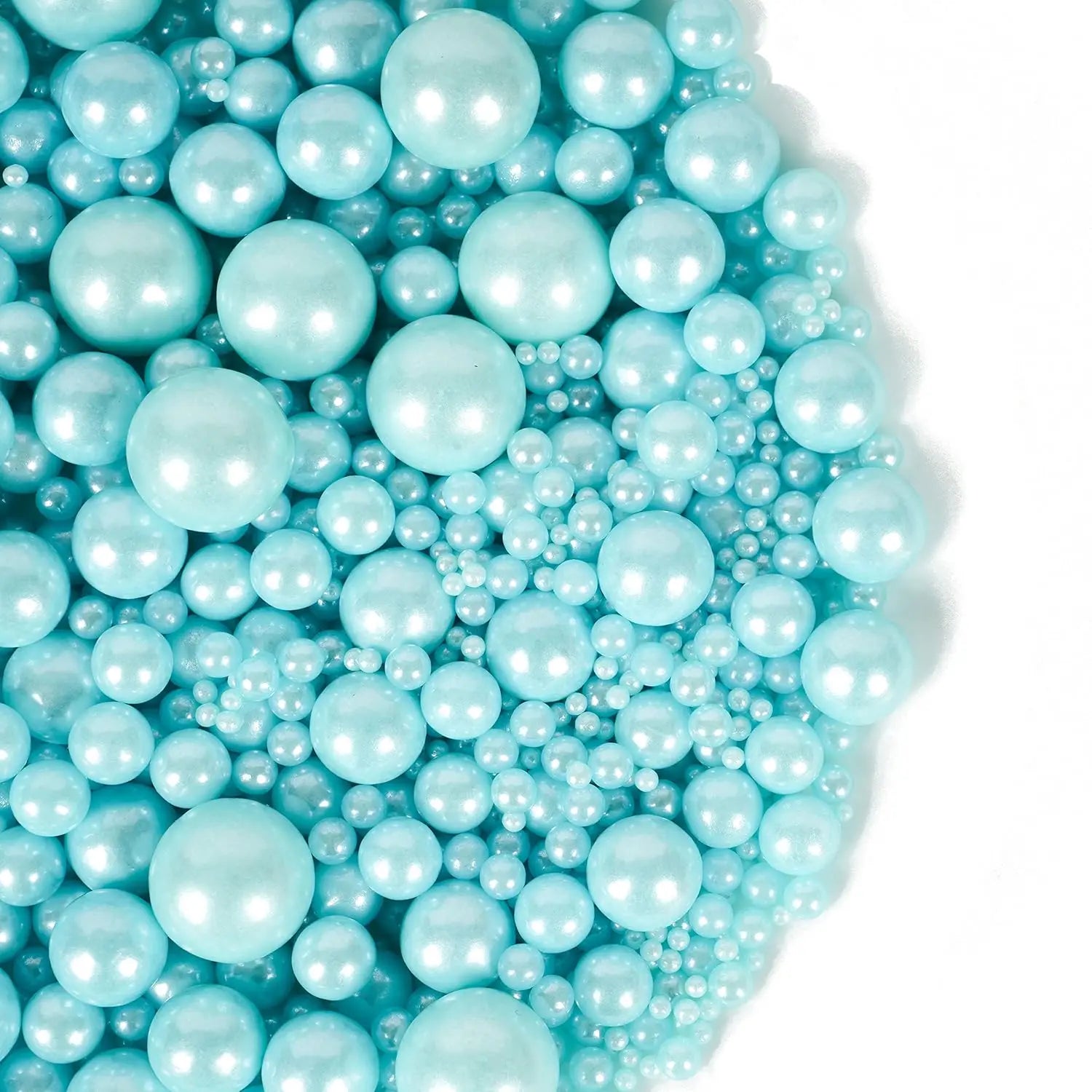 Perles Décoratives Bleues pour Gâteau Minimaliste