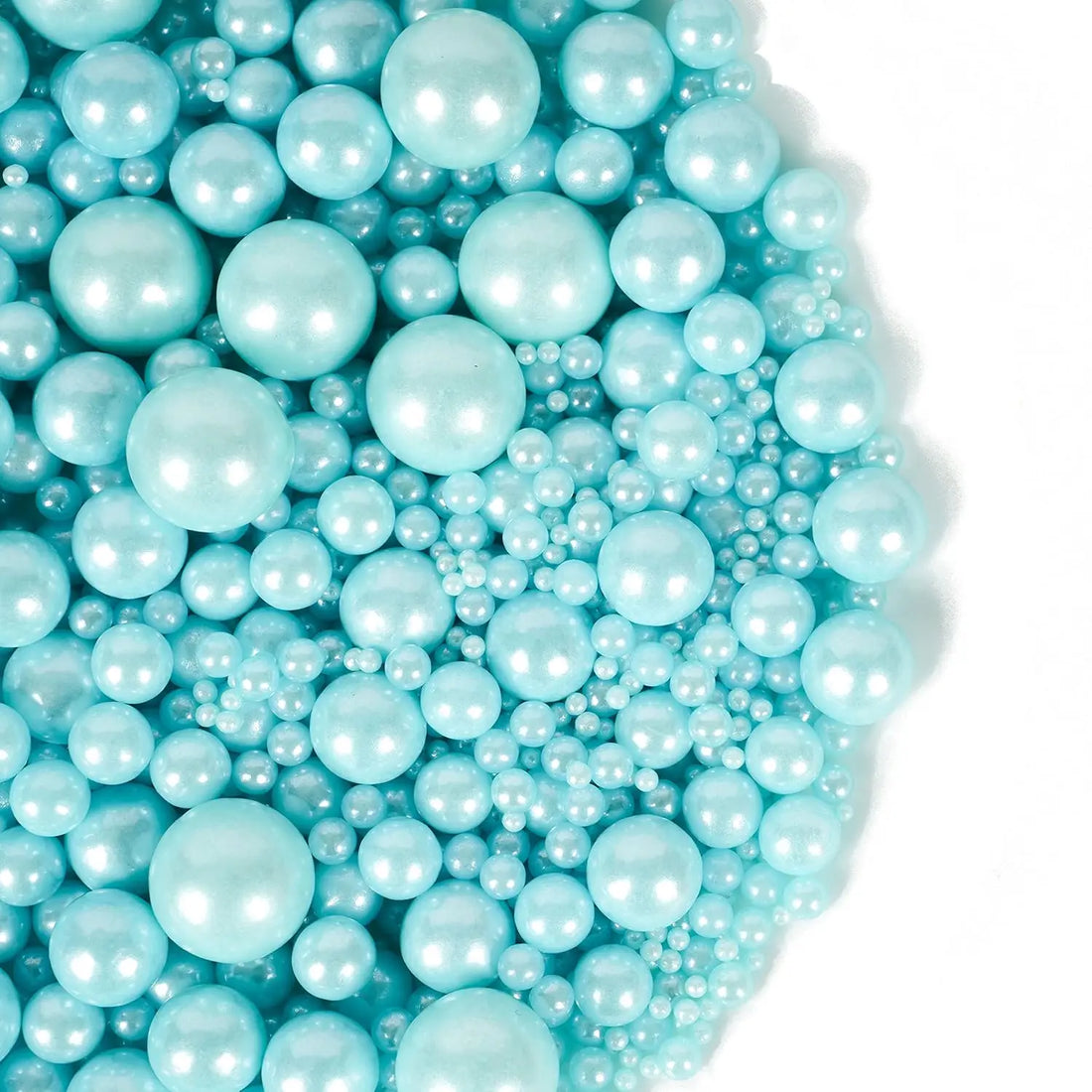 Perles Décoratives Bleues pour Gâteau Minimaliste