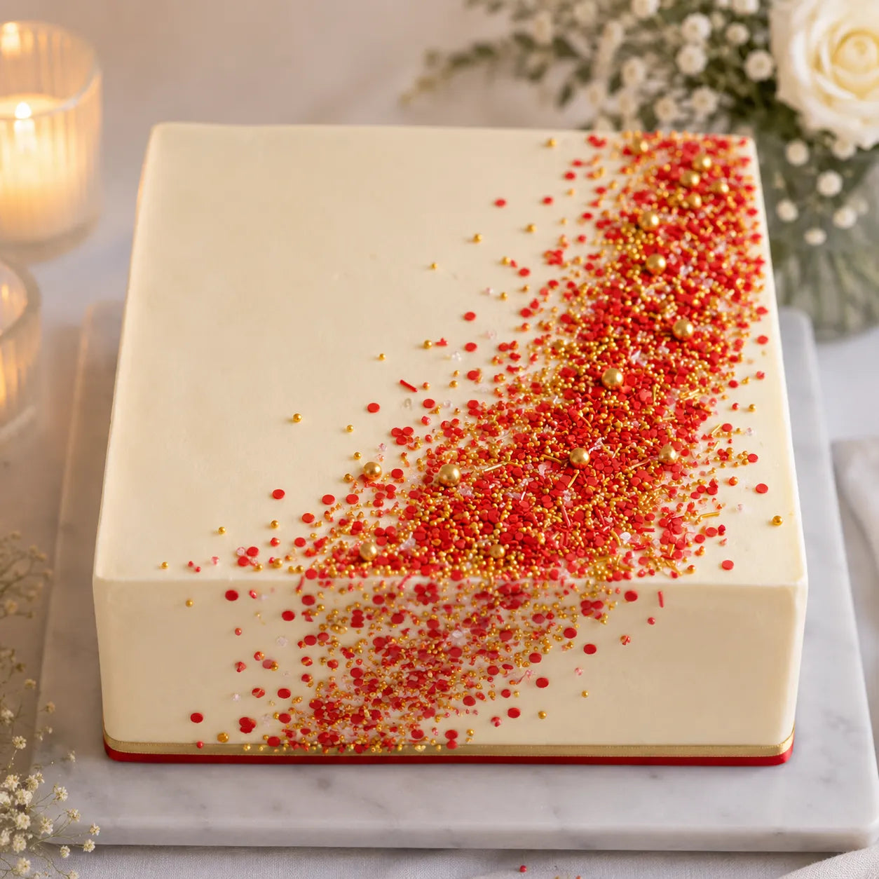 Perles Et Vermicelles Sucrées Gâteau raffiné