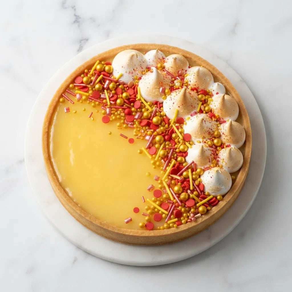 Perles Et Vermicelles Sucrés Gâteau Minimaliste
