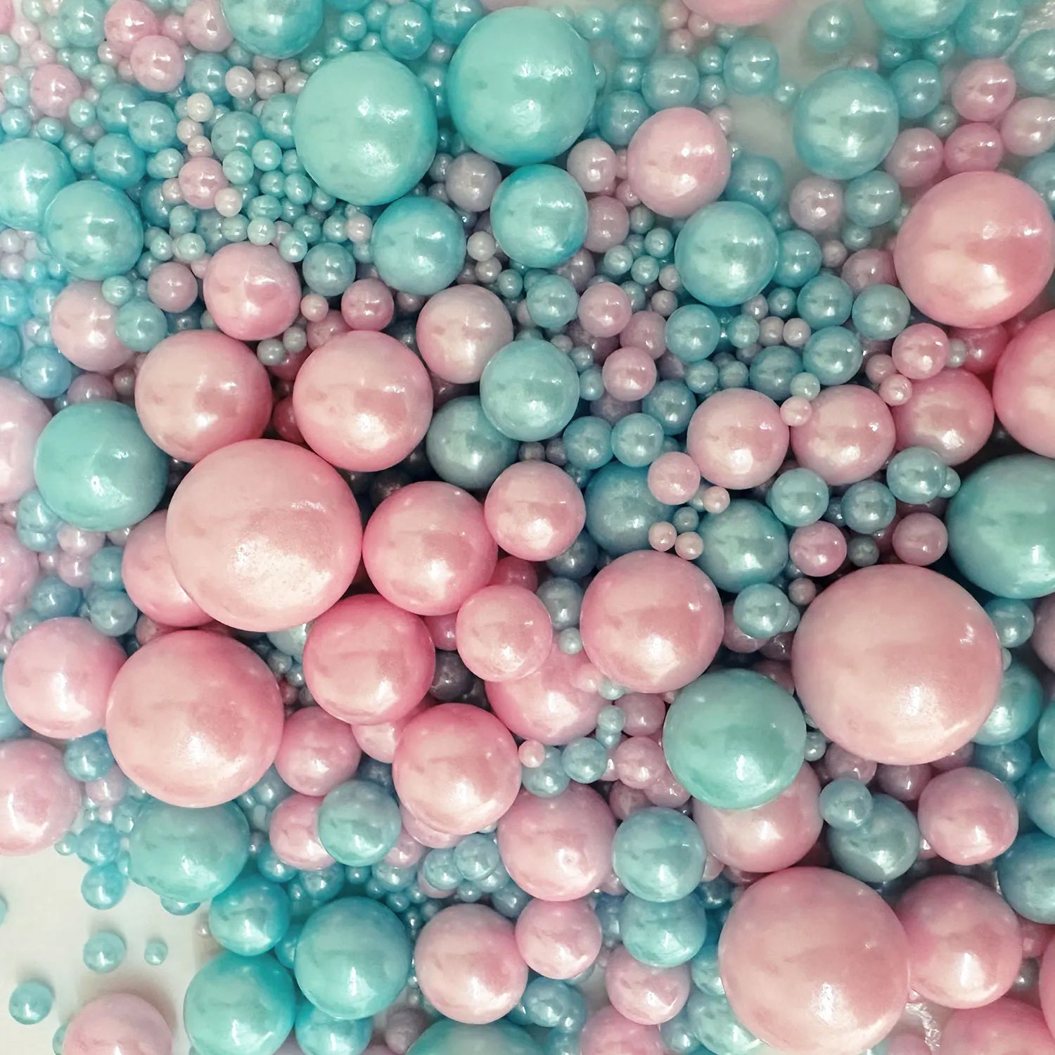 Perles Gâteau Roses et Bleues Chic
