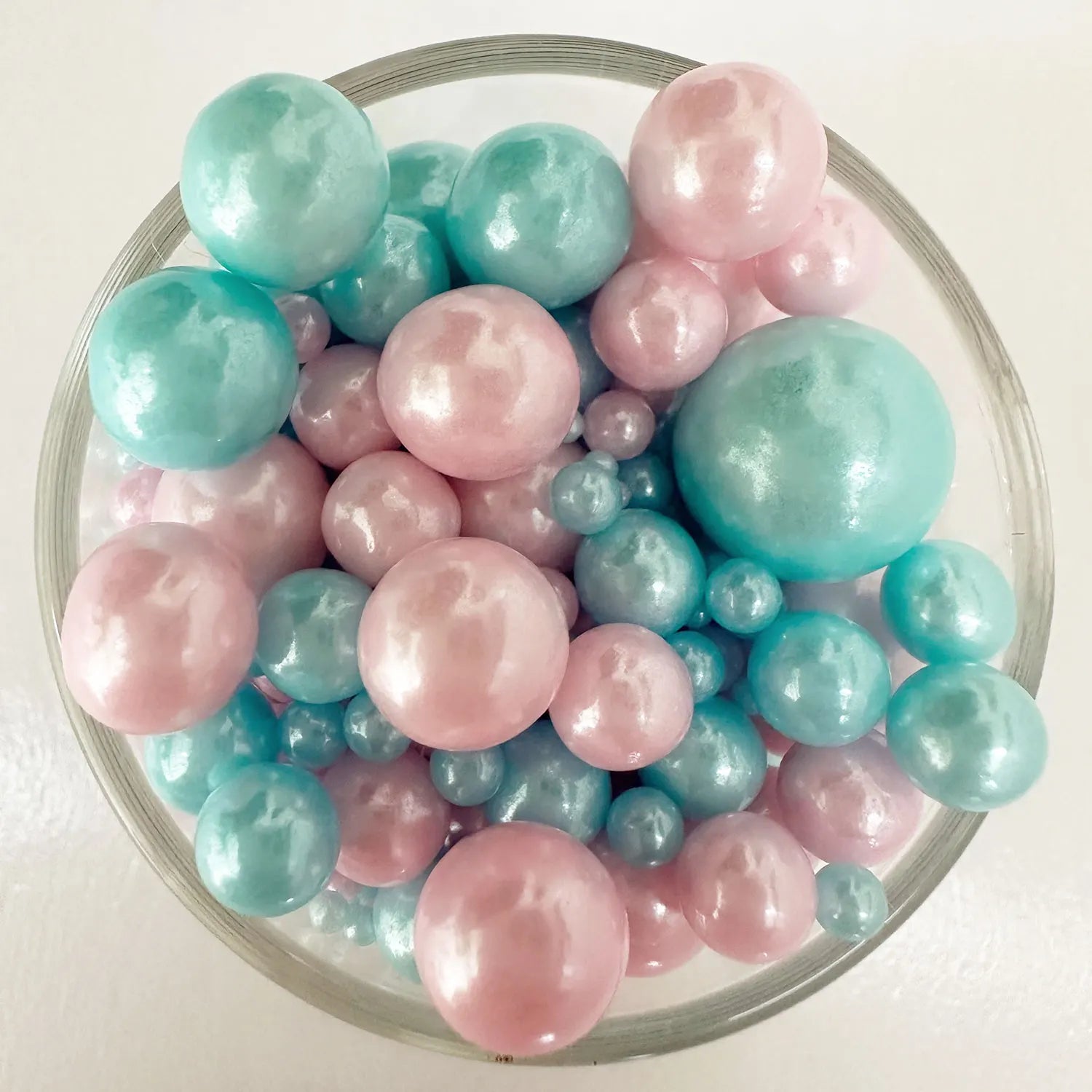 Perles Gâteau Roses et Bleues festive