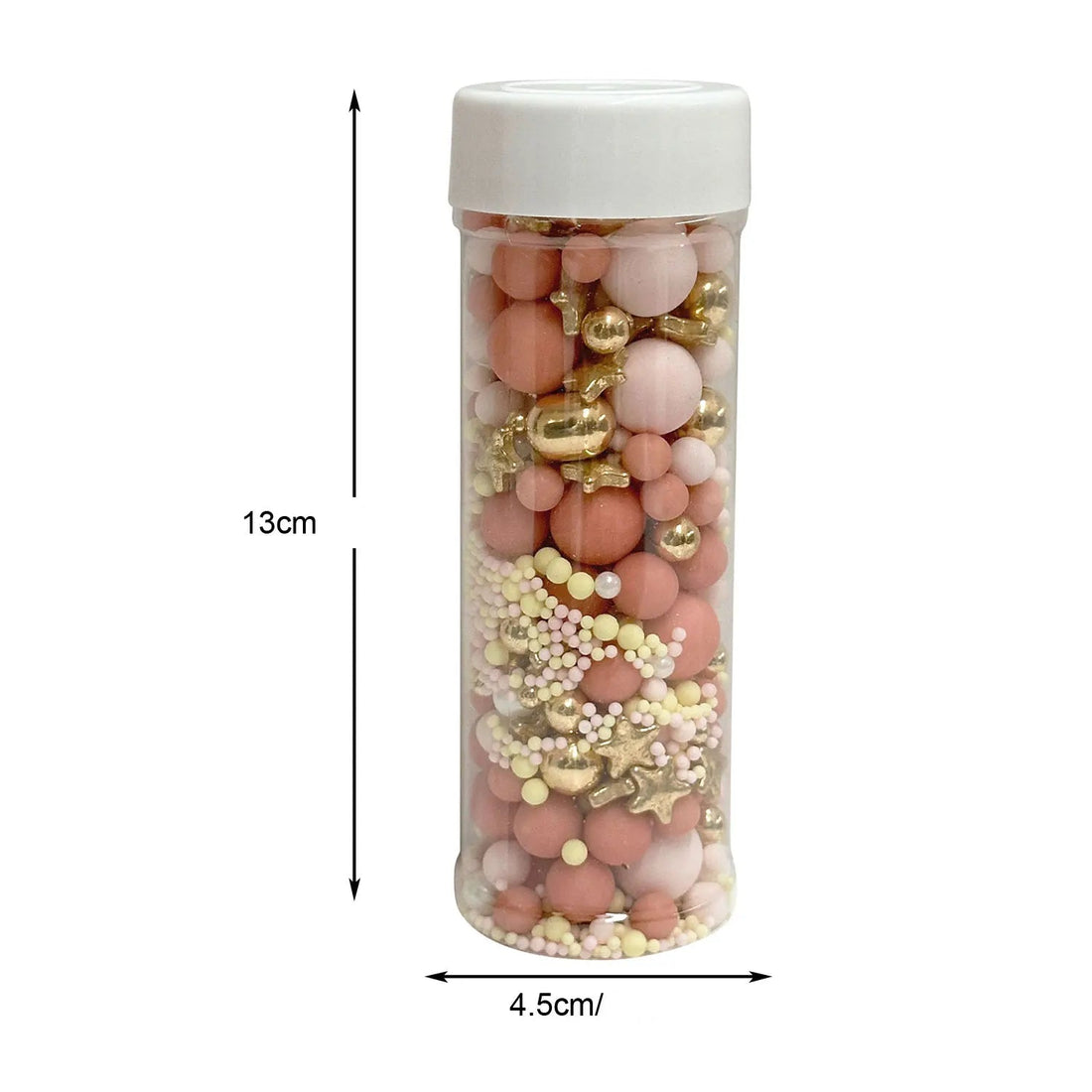 Perles Raffinées Roses et Dorées Gâteau dimension