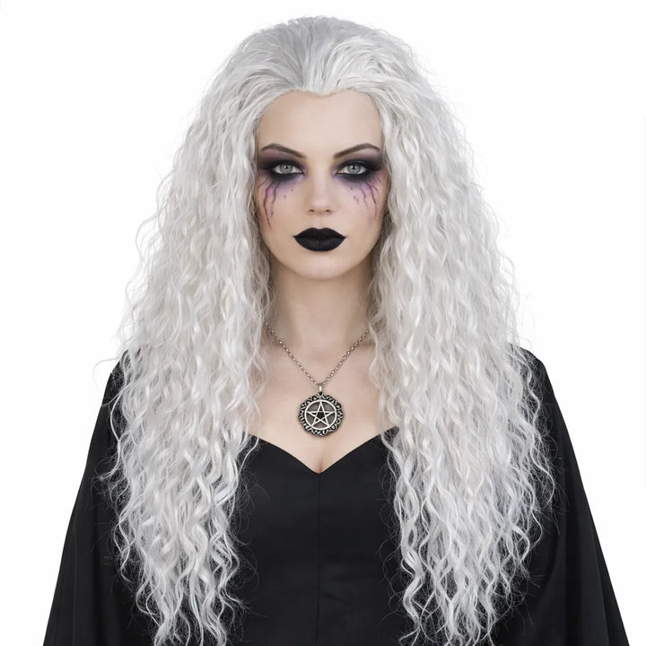 Perruque Blanche Sorcière Halloween