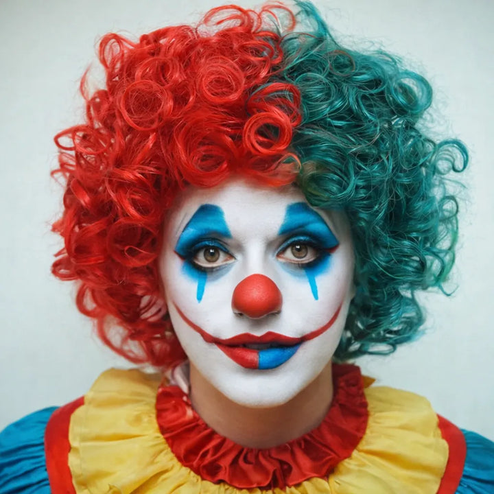 Perruque Clown Vert et Rouge