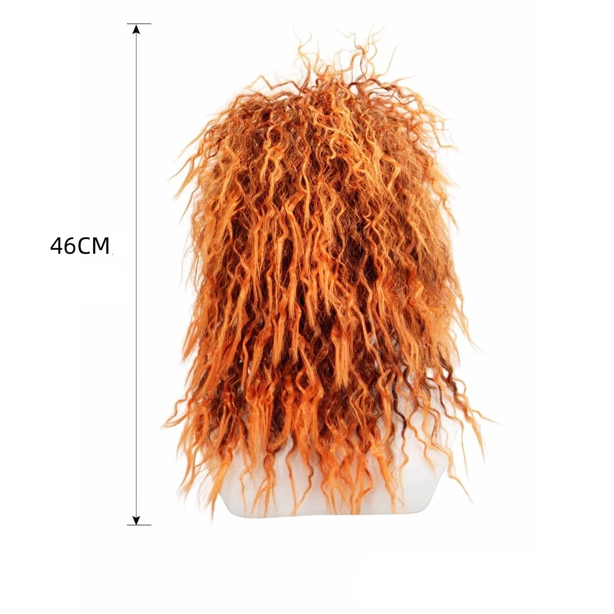 Perruque Orange Décoiffée Halloween frisée