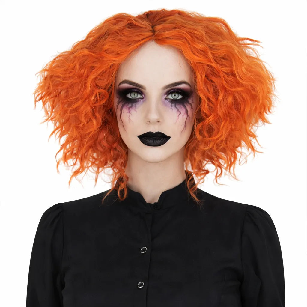 Perruque Orange Halloween