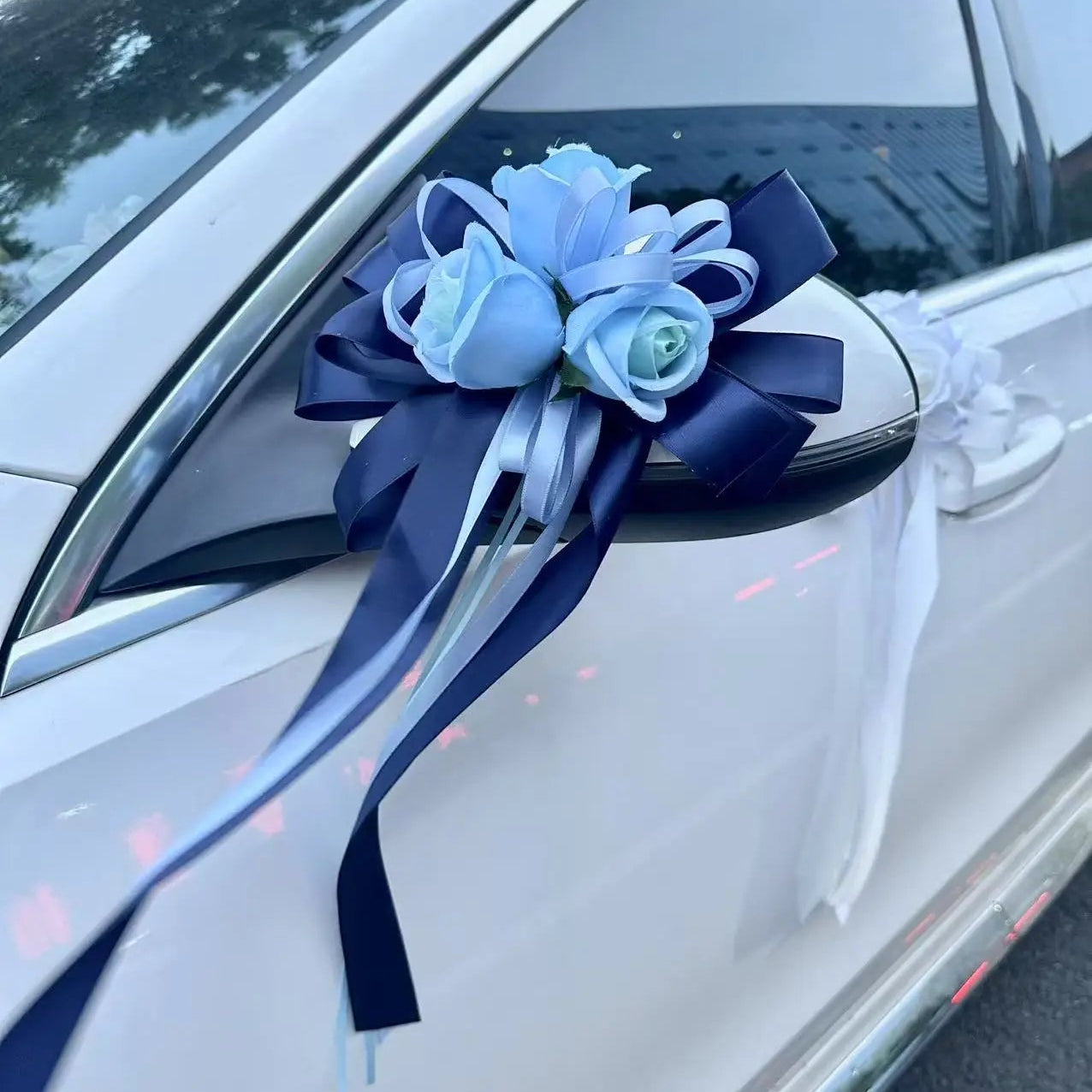 Petit Bouquet de Fleurs Artificielles Bleues Voiture Unique