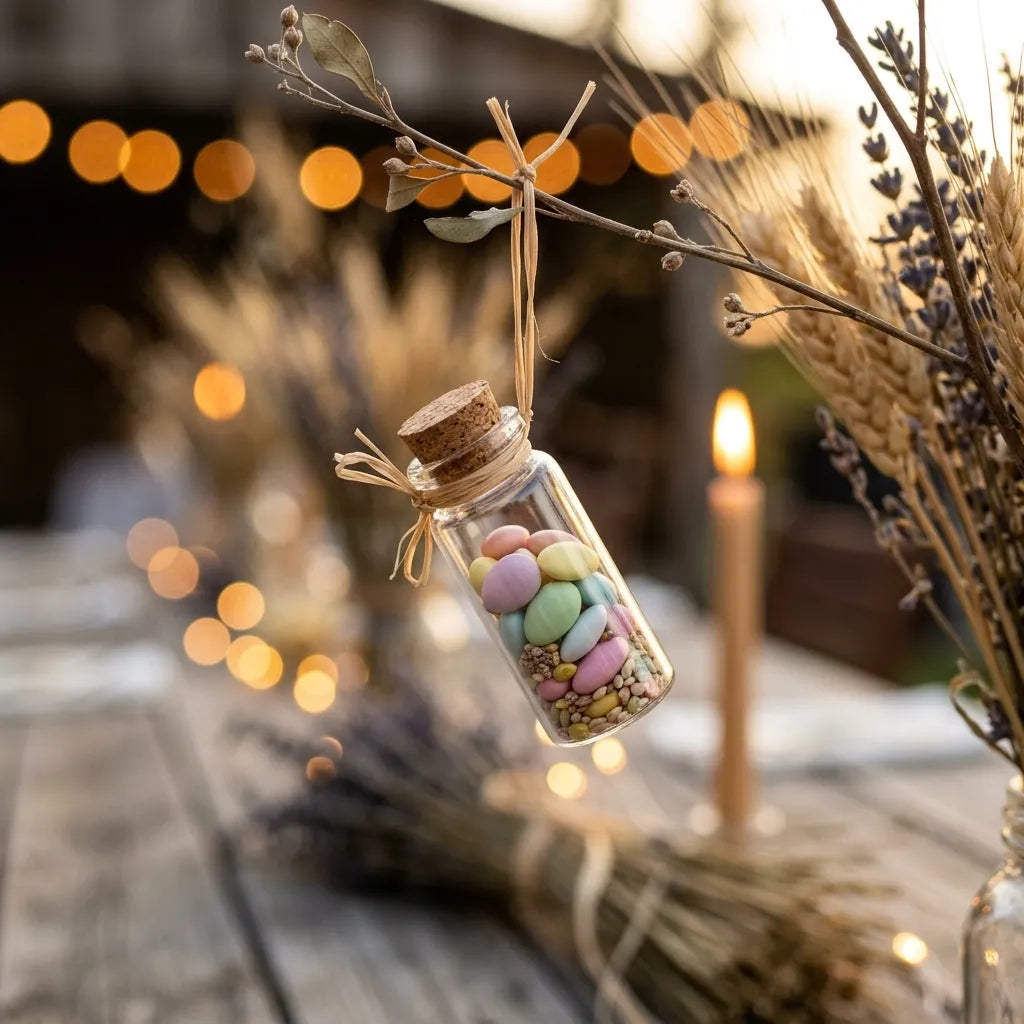 Petit Bouteille en Verre à dragées Mariage Cool