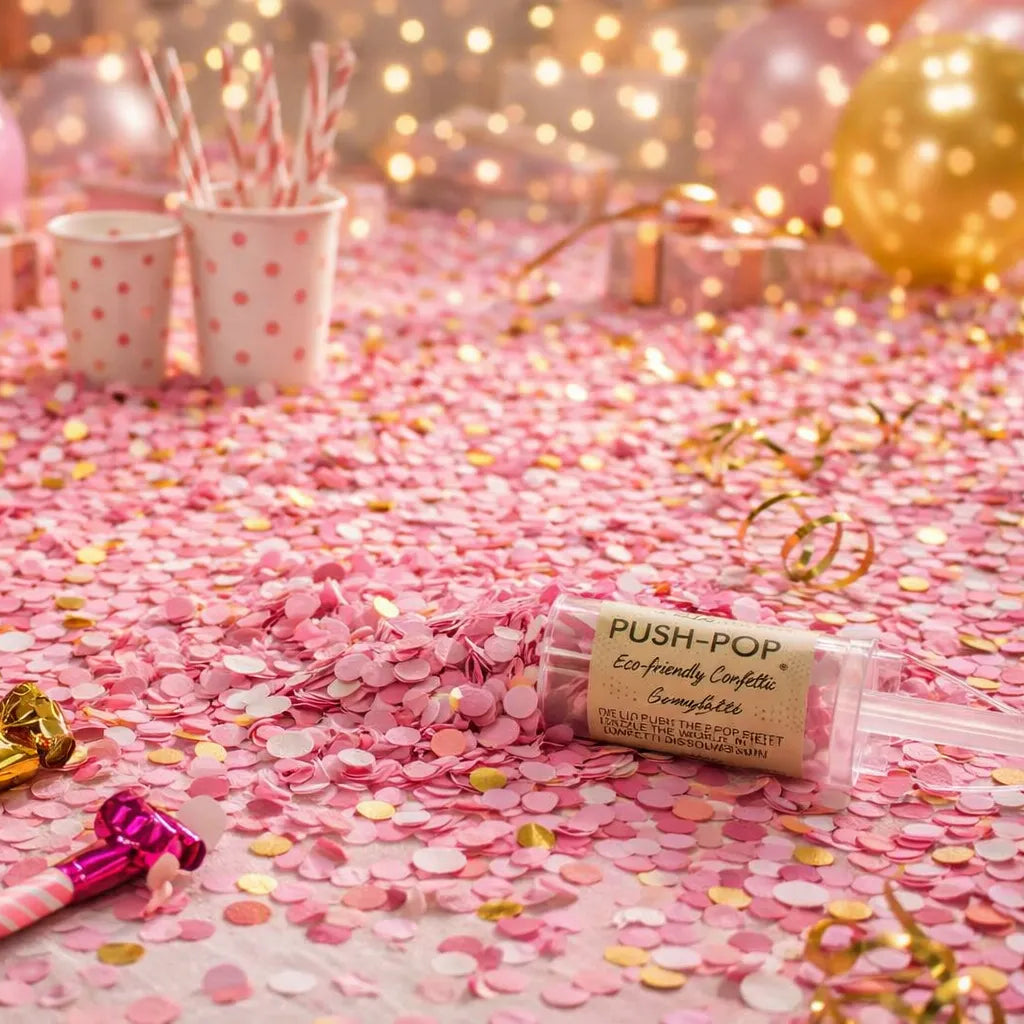 Petit Canon à Confettis Roses Romantiques