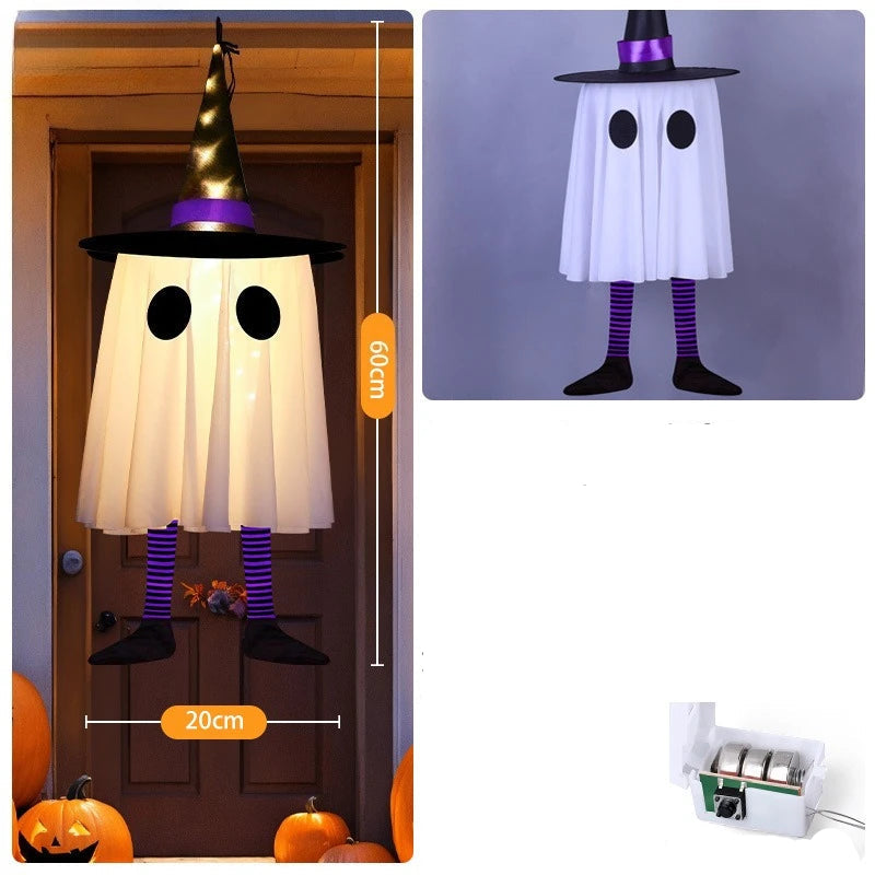 Petit Fantôme à Chapeau Violet Lumineux Accueillante