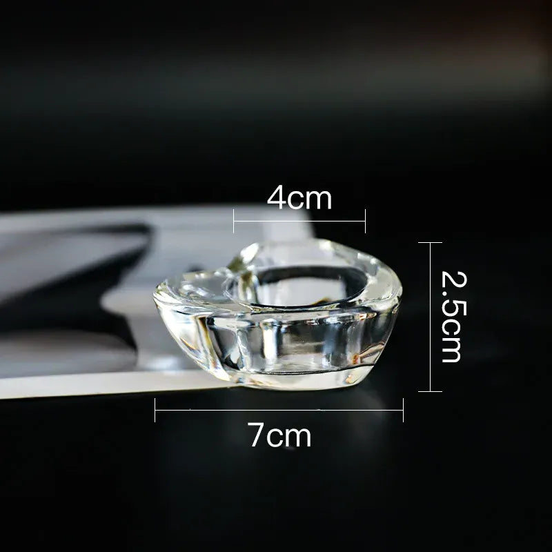 Petit Photophore en Verre Cœur élégant