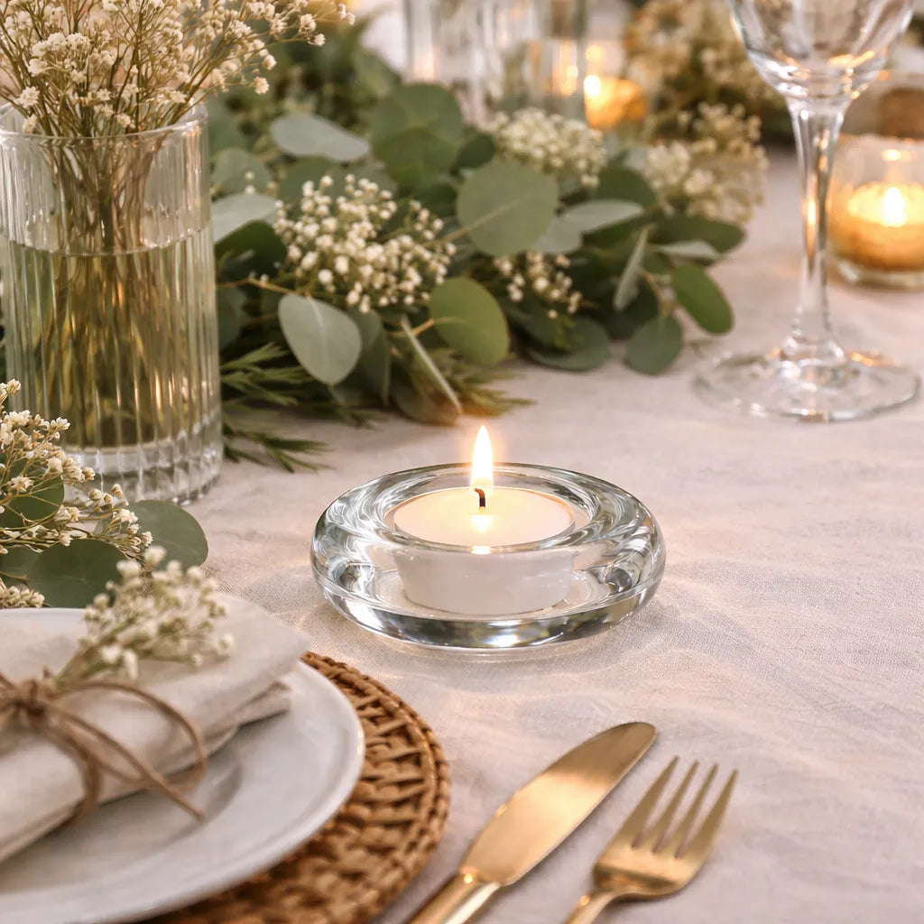 Petit Photophore en Verre Déco Mariage chic