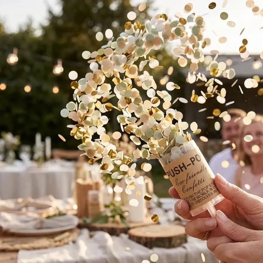 Petit Push Up Confettis Dorés légers