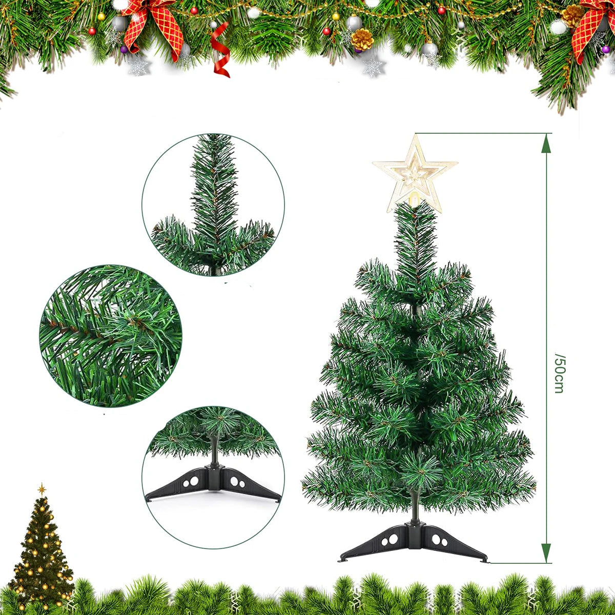 Petit Sapin de Noël Artificiel 50 cm de qualité